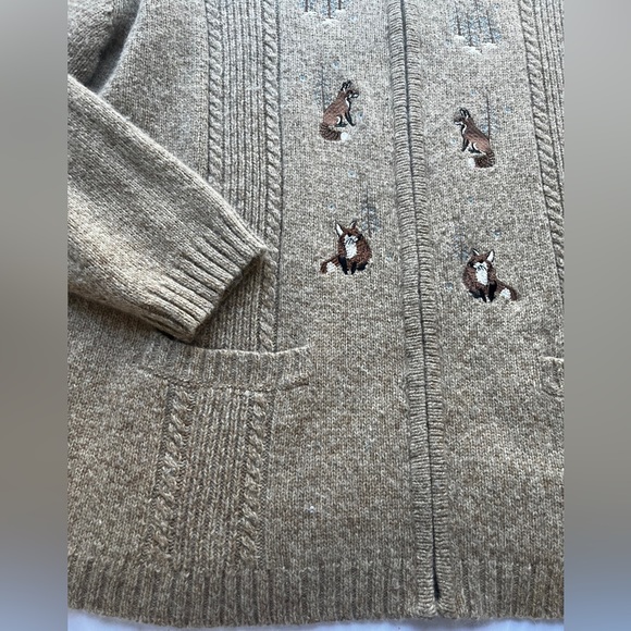 So‎ Cozy! Tabi International Neutral Oatmeal Novelty Cottagecore Cardigan - Picture 12 of 15